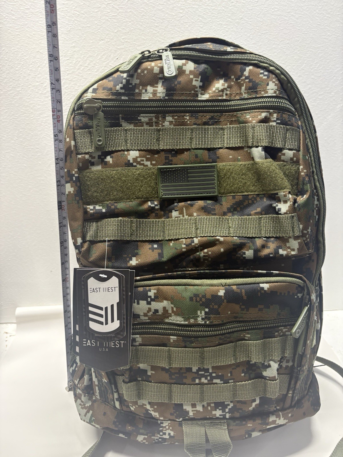 Green Tactical  Military Backpack Hiking Bag East West  RTC509 19.5*13*7-inches