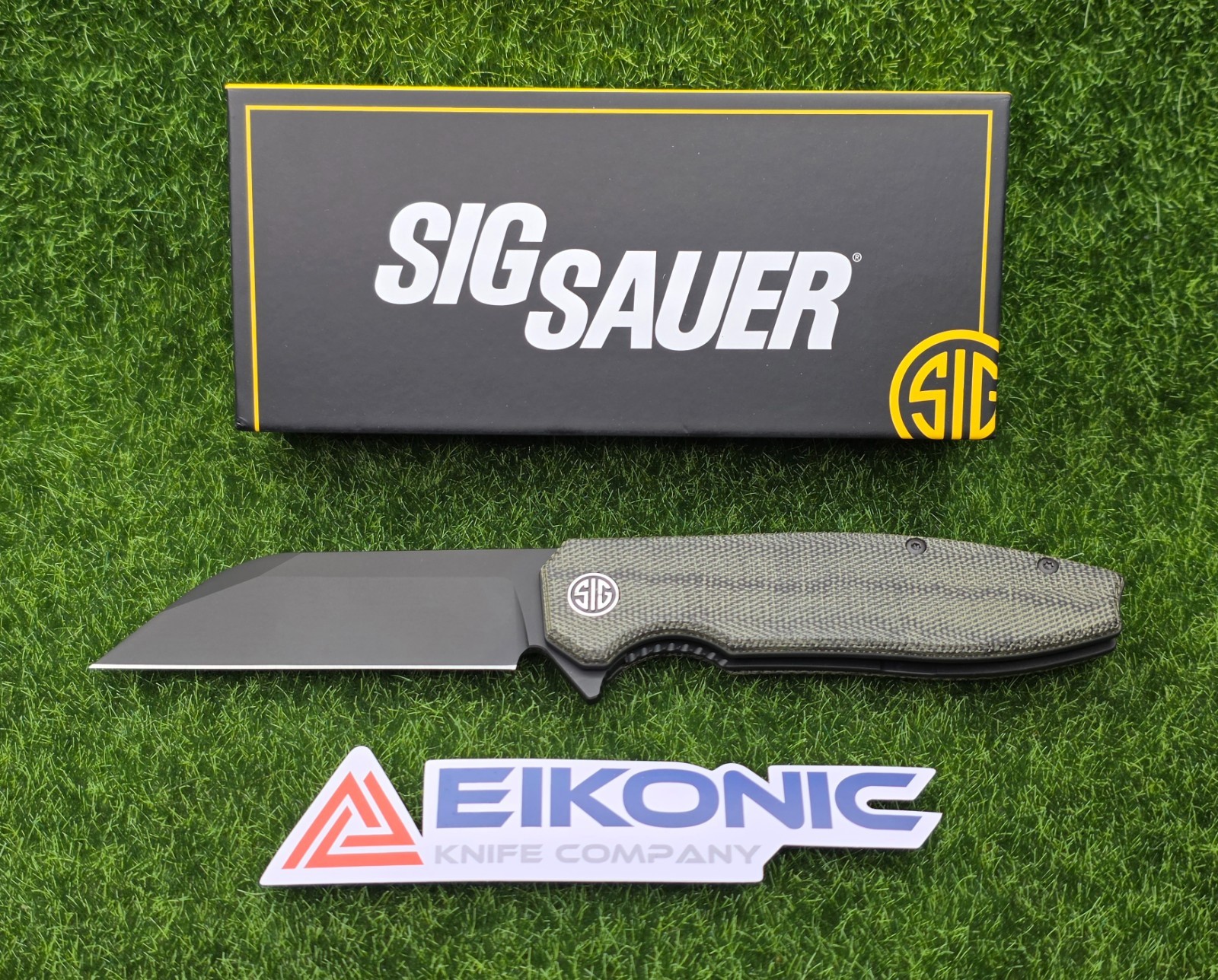 EIKONIC/SIG SAUER KARAK 3.25" Wharncliffe Pocket Knife, Grey Micarta - KA8BB
