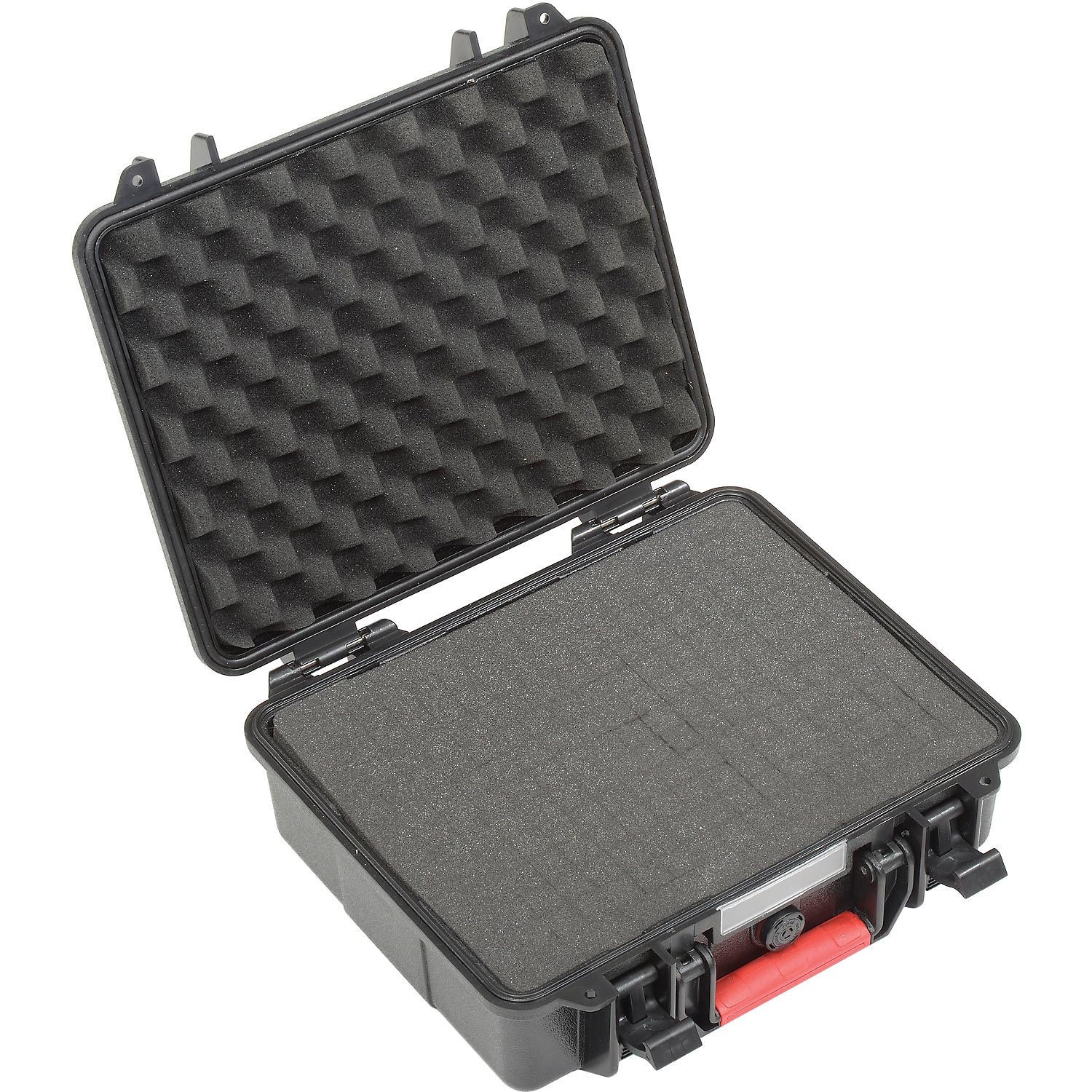 Waterproof Hard Case W/Pinch Tear Foam 11"L x 9-11/16"W x 4-3/16"H Black