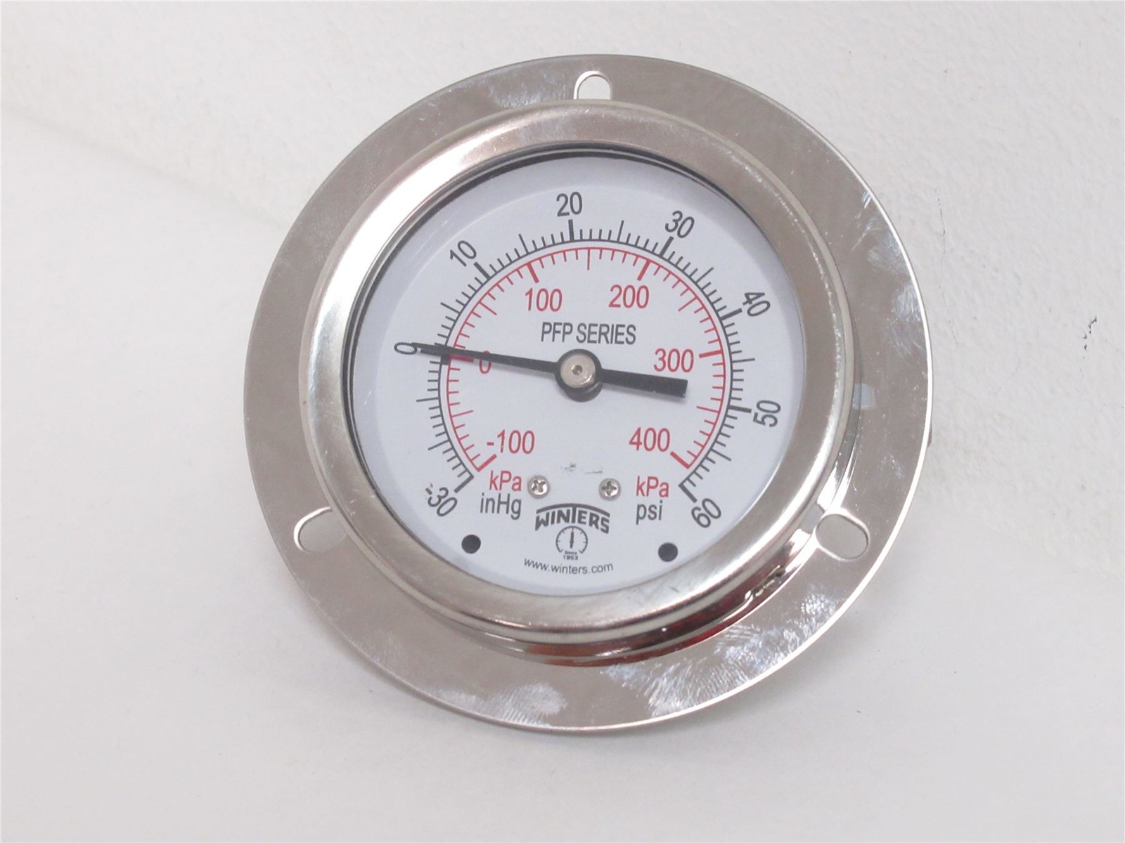 238238 New-No Box; Winters PFP872 Refigeration Gauge; -30Hg to 60PSI; 1/4"MNPT