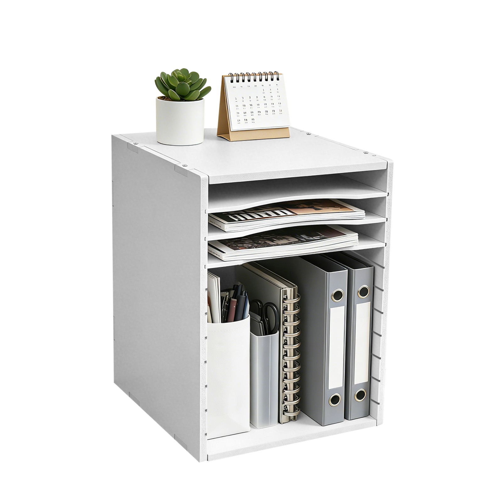 Vertical Desktop Sorter 11-Compartments Paper Storage Holder Document Organizer