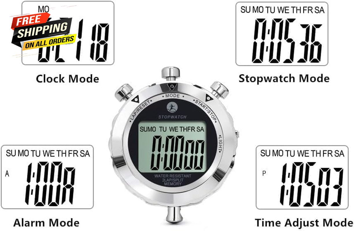 Stopwatch Timer, Digital Stop Watch with 0.01Second & 0.001Second Timing ✅