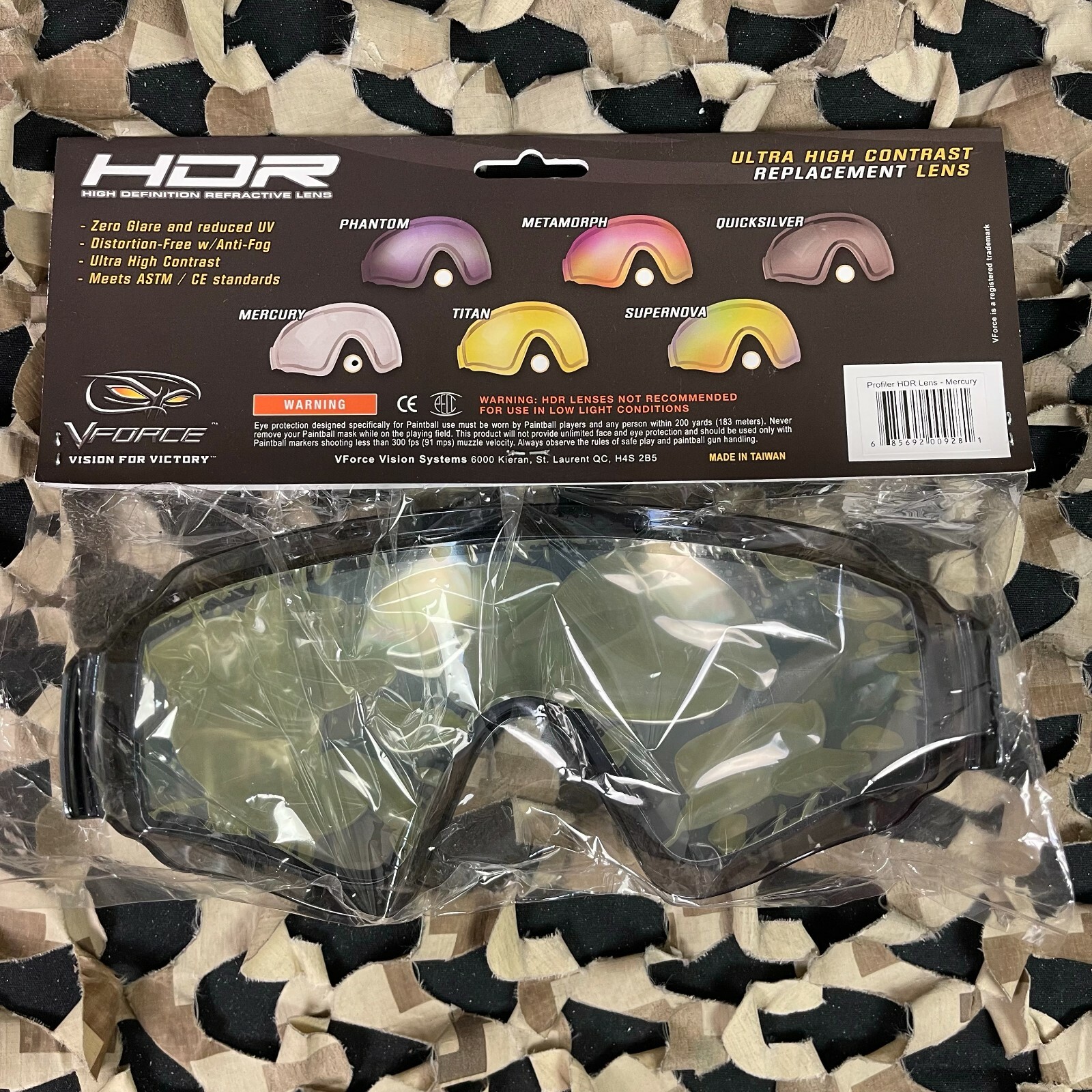 NEW V-Force Profiler, Morph, & Shield High Def Reflective Lens (HDR) - Mercury