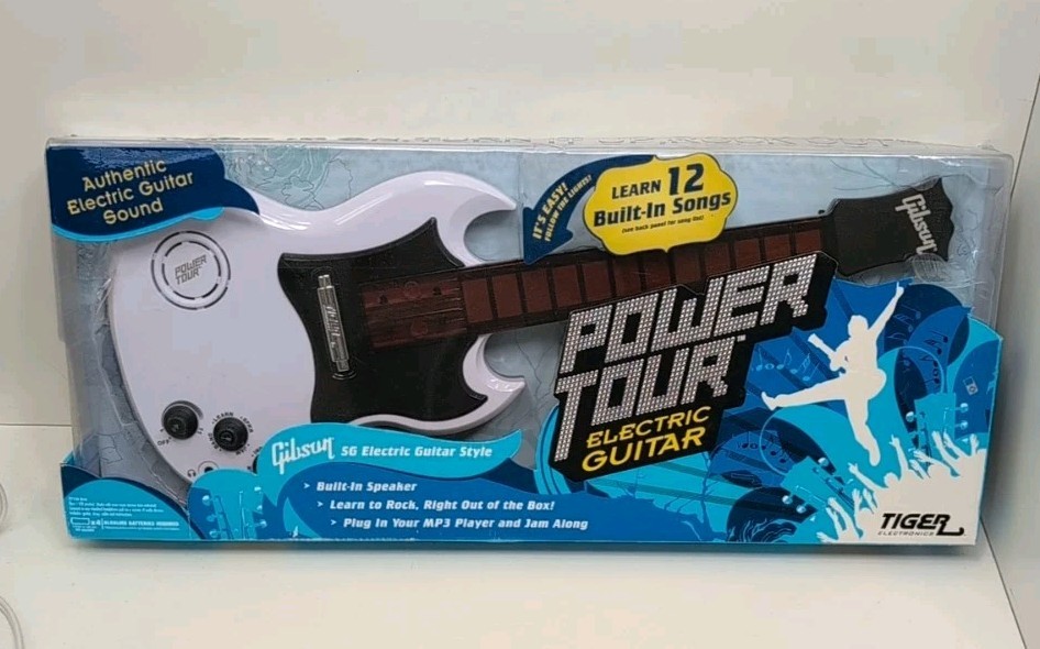 Tiger Electronics Power Tour Toy Electric Guitar - New! - Rare HTF FREE SHIPPING