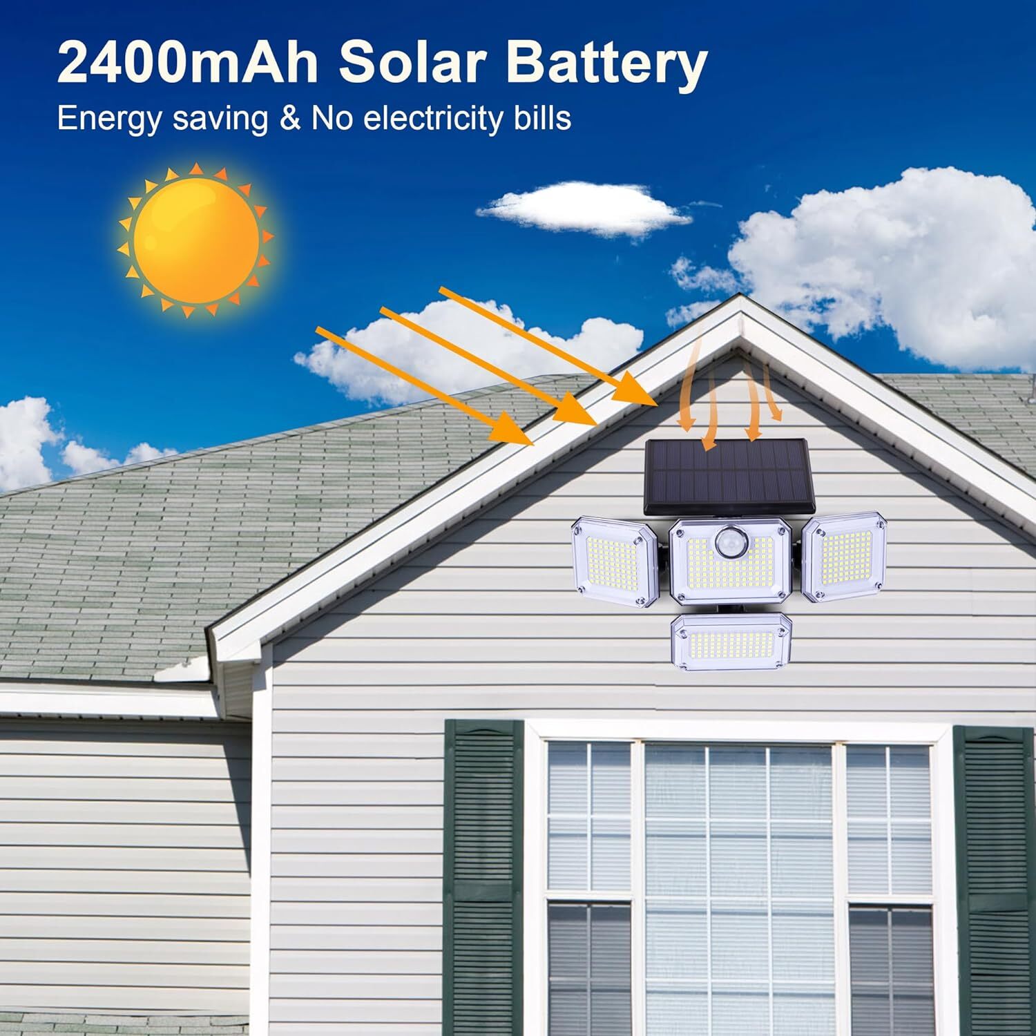 333 LED Solar Lights Outdoor 3000LM Waterproof Motion Sensor Security Wall Lamp
