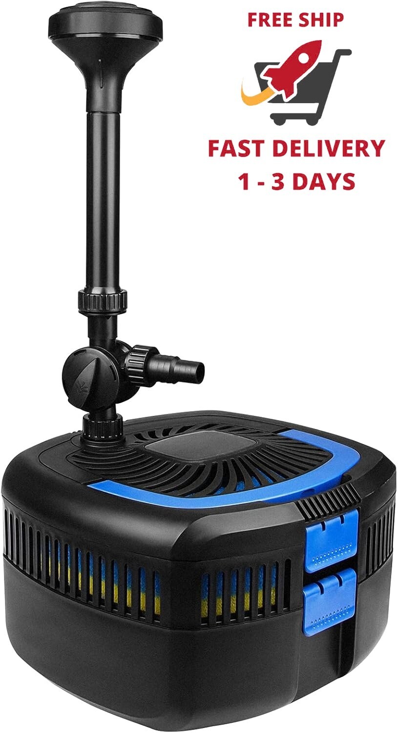 Bomba de filtro para estanque de 1370 GPH, sumergible para fuente de 110 V/57 W