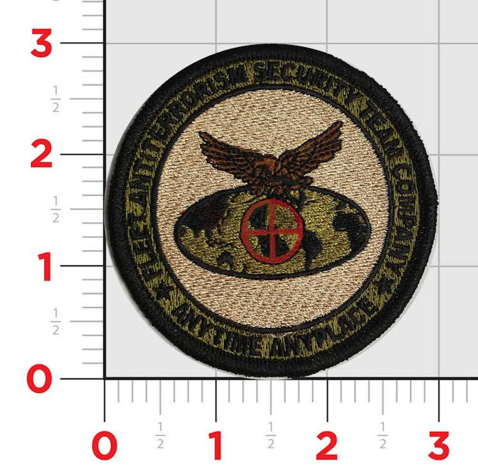 MARINE CORPS FLEET ANTI-TERRORISM ROUND SUBDUED HOOK & LOOP EMBROIDERED PATCH