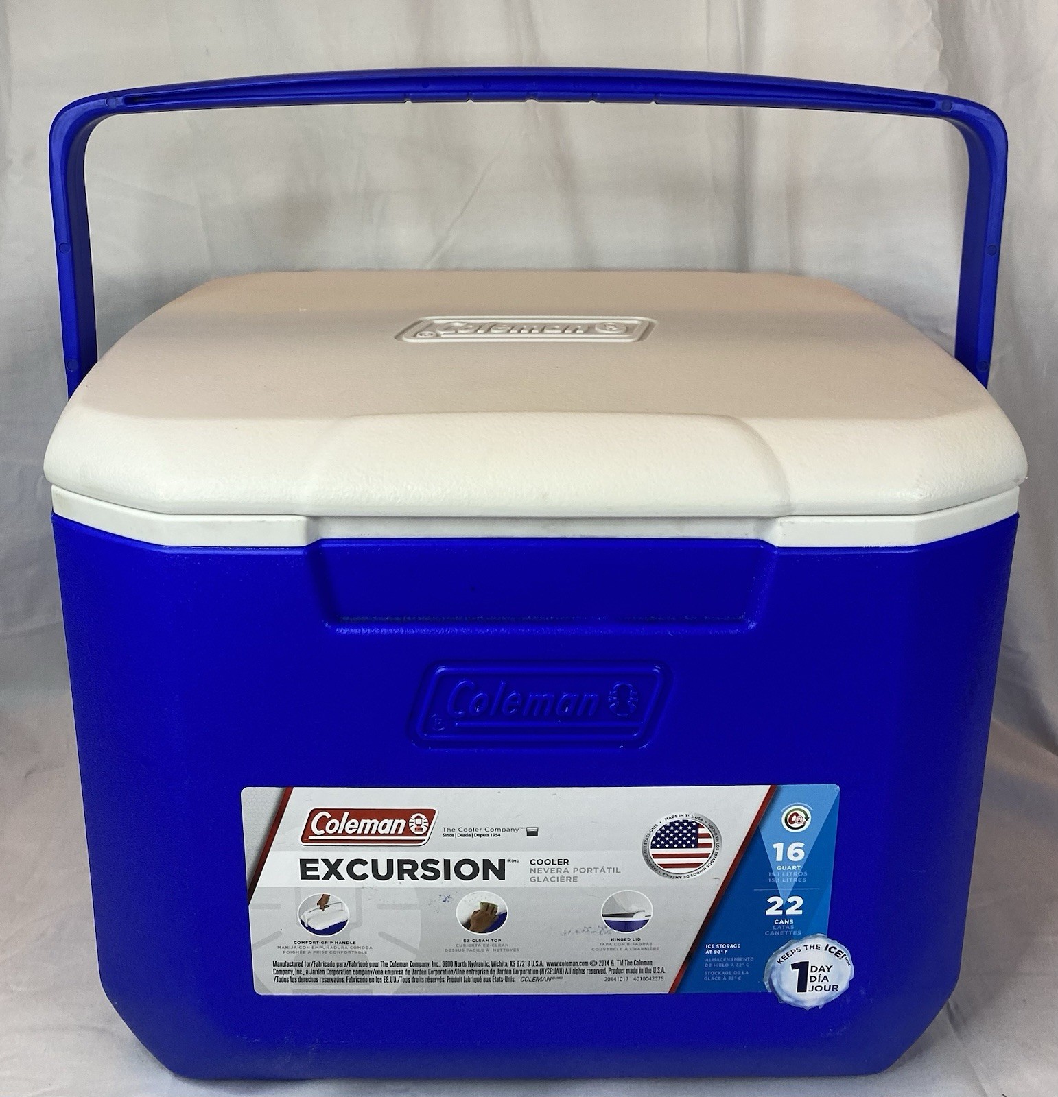 Vtg 2014 COLEMAN 16qt Cooler 5877  (can use as a seat too) EXCELLENT