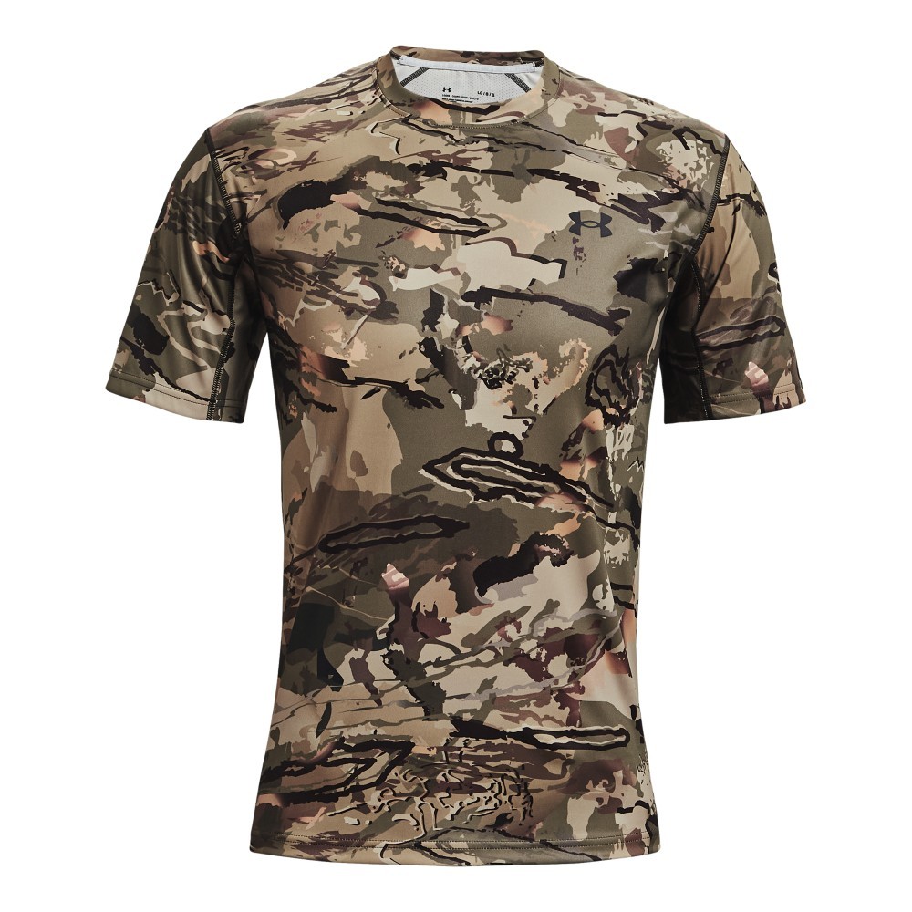 UA Iso-Chill Brush Line Short Sleeve Shirt - UA Forest All Season Camo - Medium