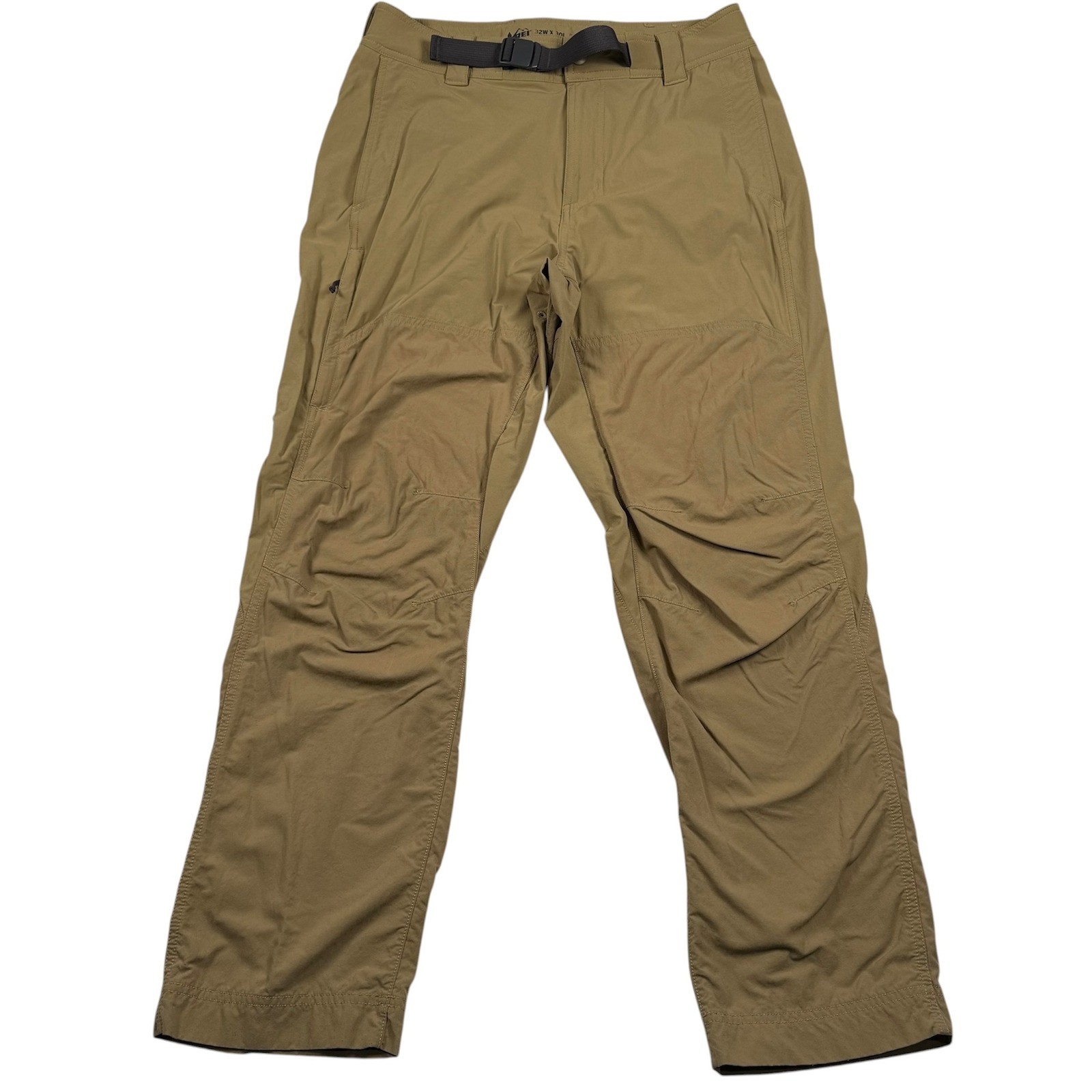 REI Co-op Hiking Pants Mens 32x30 Tan Stretch Woven Belted 892617 17638-F17