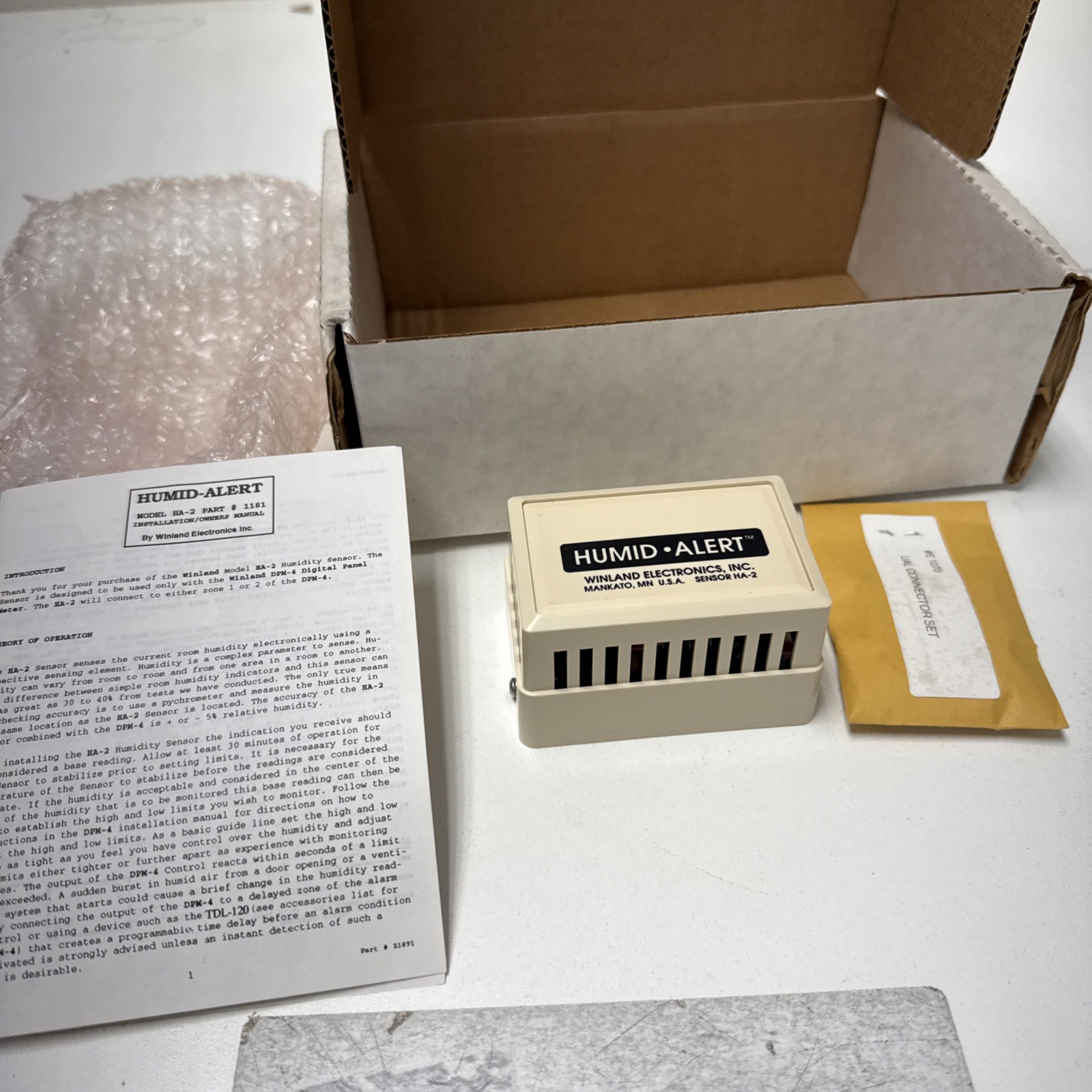 WINLAND ELECTRONICS HA-2 Humidity Alert SENSOR MONITORING DEVICE NOS