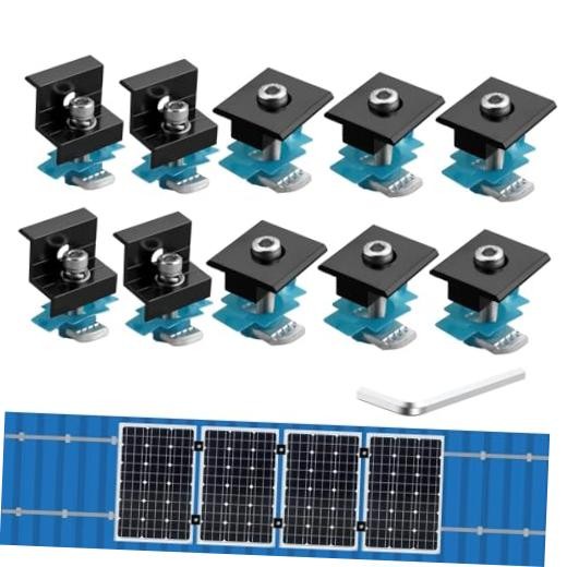 10 PCS Solar Panel Mounting Brackets for Unistrut, 1.18"(30mm)/1.38"(35mm)