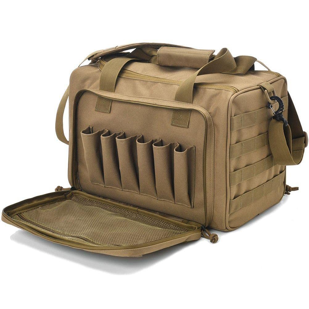 Tactical Hunting Shooting Range Bag, Shooting Duffle Range Pistol Bag with Divider...