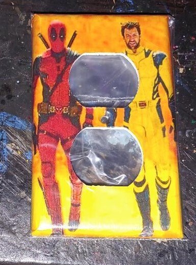 Custom Handmade Deadpool/Wolverine - Light Switch Covers Various Styles
