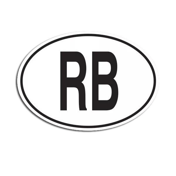 RB Botswana Country Code Oval Sticker
