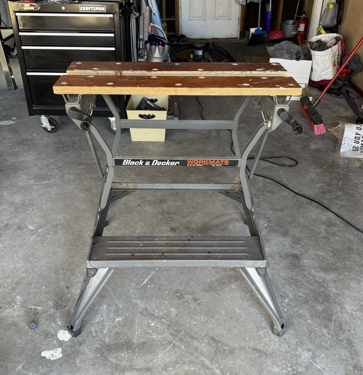 Black & Decker Workmate Foldable Clamp Work Bench Metal Wood Brown Gray