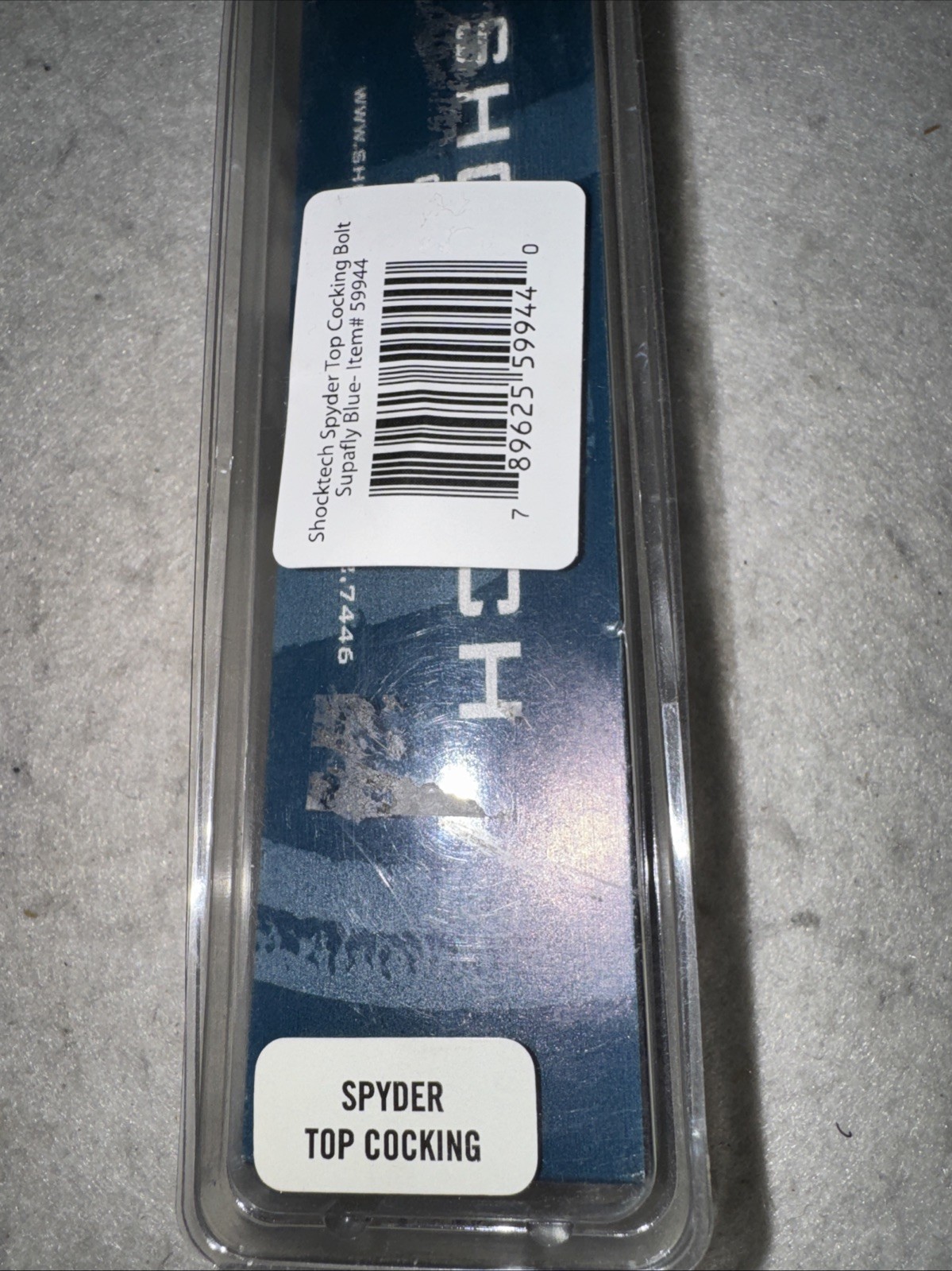 NEW Shocktech Spyder Supafly Side Cocking Upgrade Bolt - White/Blue