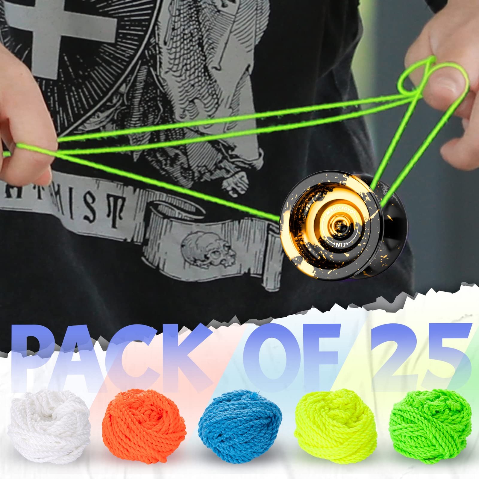 MAGICYOYO 100% Polyester Professional Yoyo Strings for Responsive and Non Res...