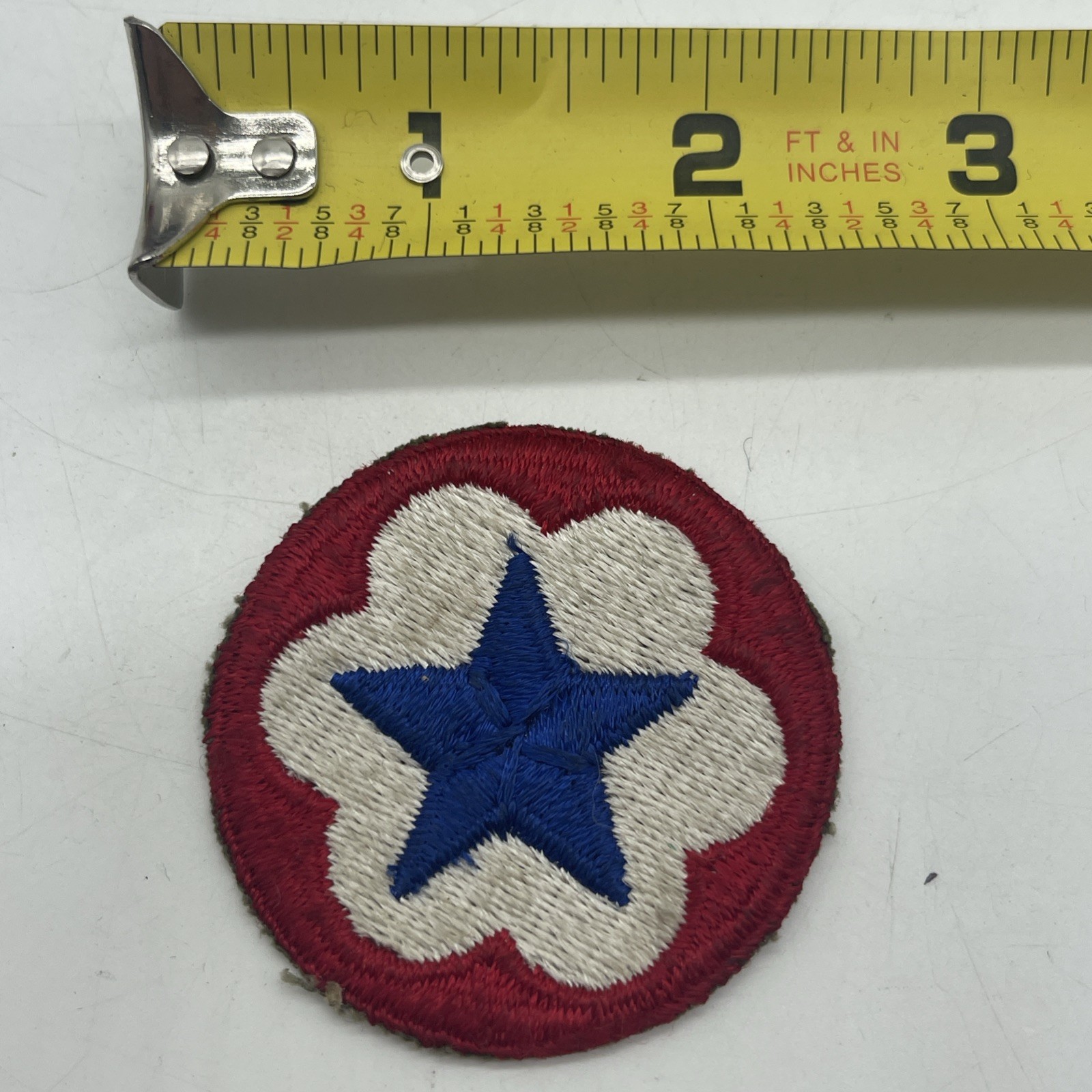 U.S. Military Army Service Forces Patch Insignia Cut Edge Full Color Blue Star