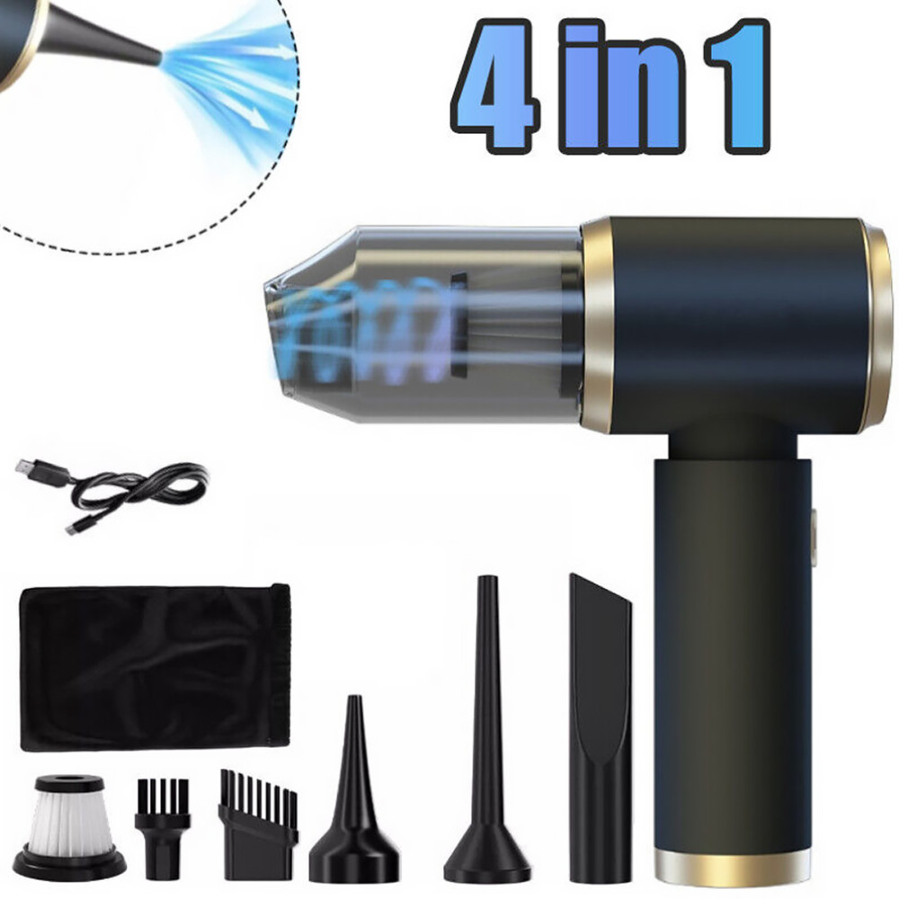 4 in 1 Upgrade Car Vacuum Cleaner Air Blower Wireless Handheld Rechargeable Mini