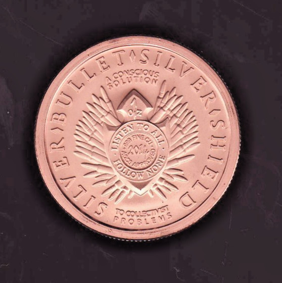 2014 ENEMY UNKNOWN "Silver Shield" SBSS 1 oz. Copper Round Coin -RARE-