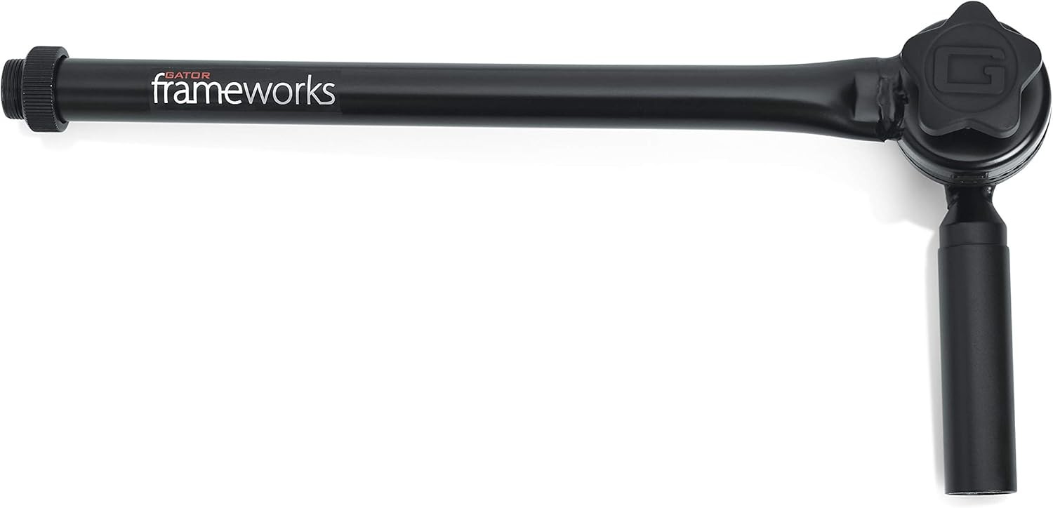 Gator Frameworks Adjustable Angled Mini Boom Arm with Interlocking Design, 9" Bo