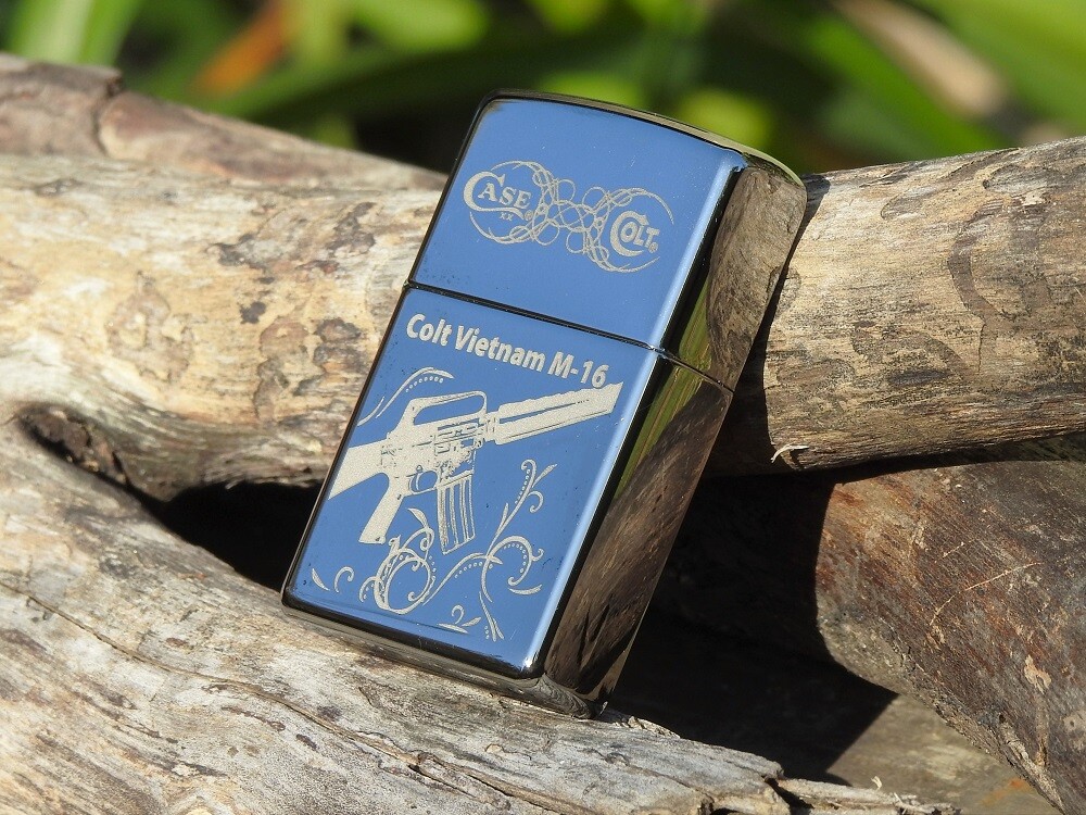 Colt Vietnam M-16 Rifle Zippo Lighter - Case XX Knives - M16 - M16A1 - ZPCT007