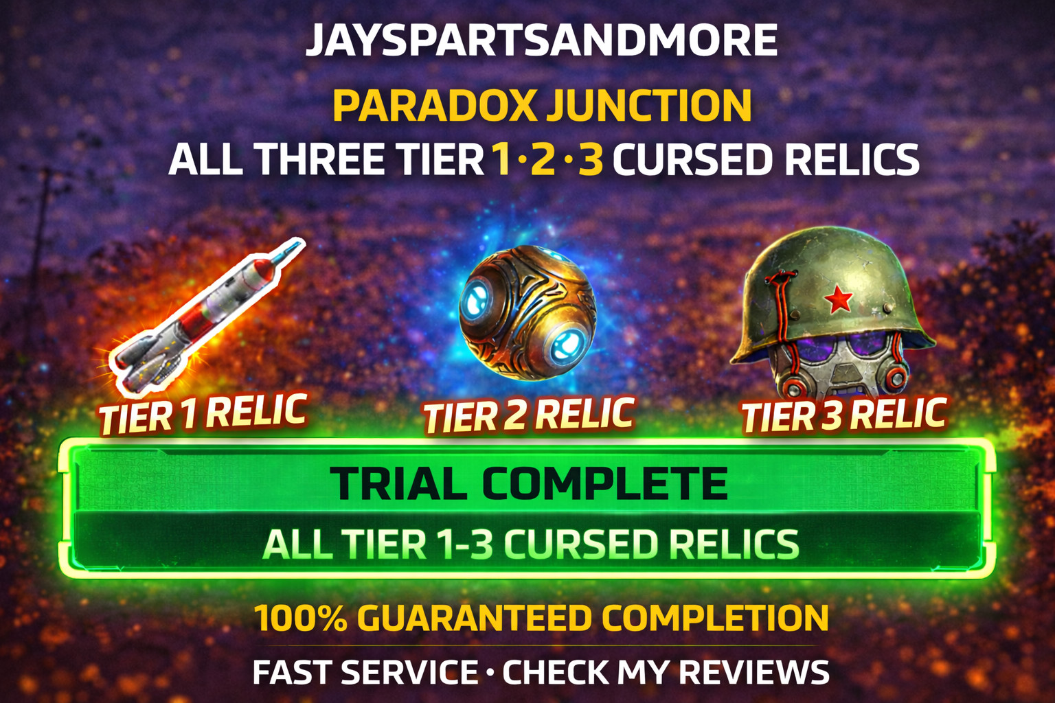 ALL Tier 1 2 3 Relics in Paradox Junction Cursed Mode Carry FAST BO7 Zombies
