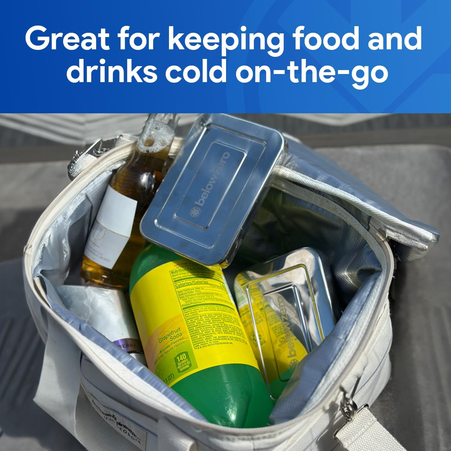 Below Zero Deluxe Stainless Steel Cooling Pack - Durable Ice Pack Lasts 48 Hours