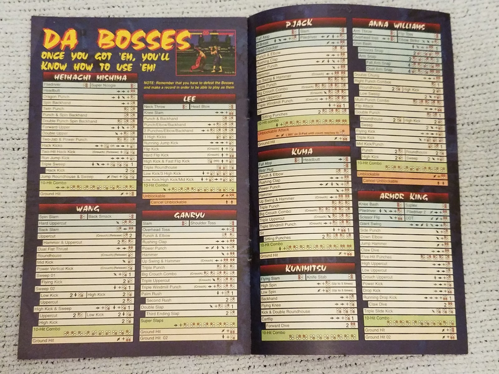 Tekken Strategy Guide EGM Electronic Gaming Monthly Pamphlet