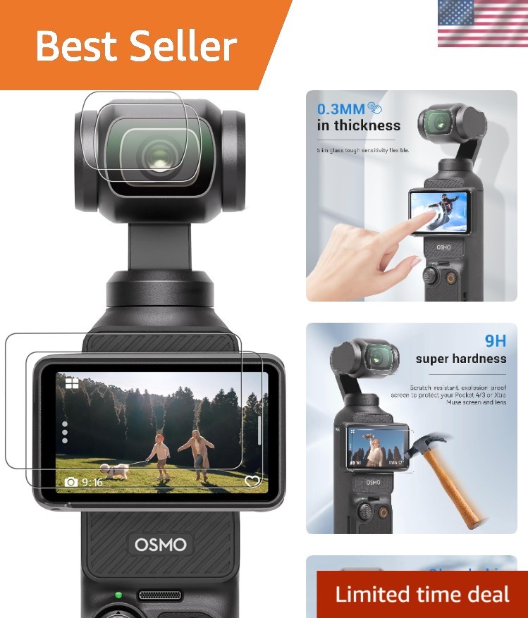 Scratch Resistant and Waterproof Protection for DJI Osmo Pocket 3/4 - 2PC Set
