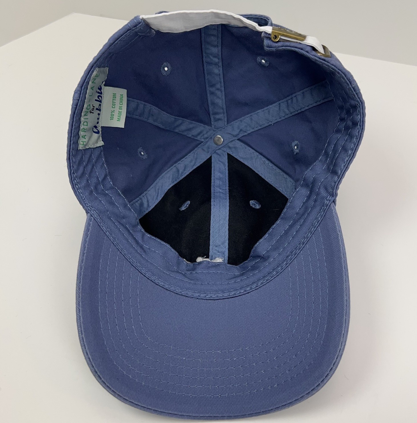 CHUBBIES Harding Lane Baseball Cap Blue Cotton Needlepoint Strapback Golf OS Hat