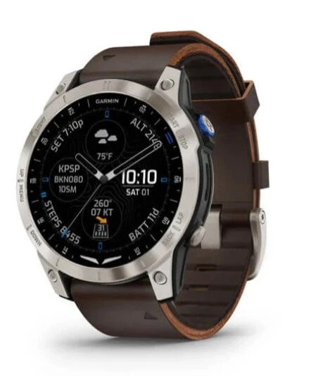 Garmin D2 Mach 1 GPS Aviator Smartwatch Leather