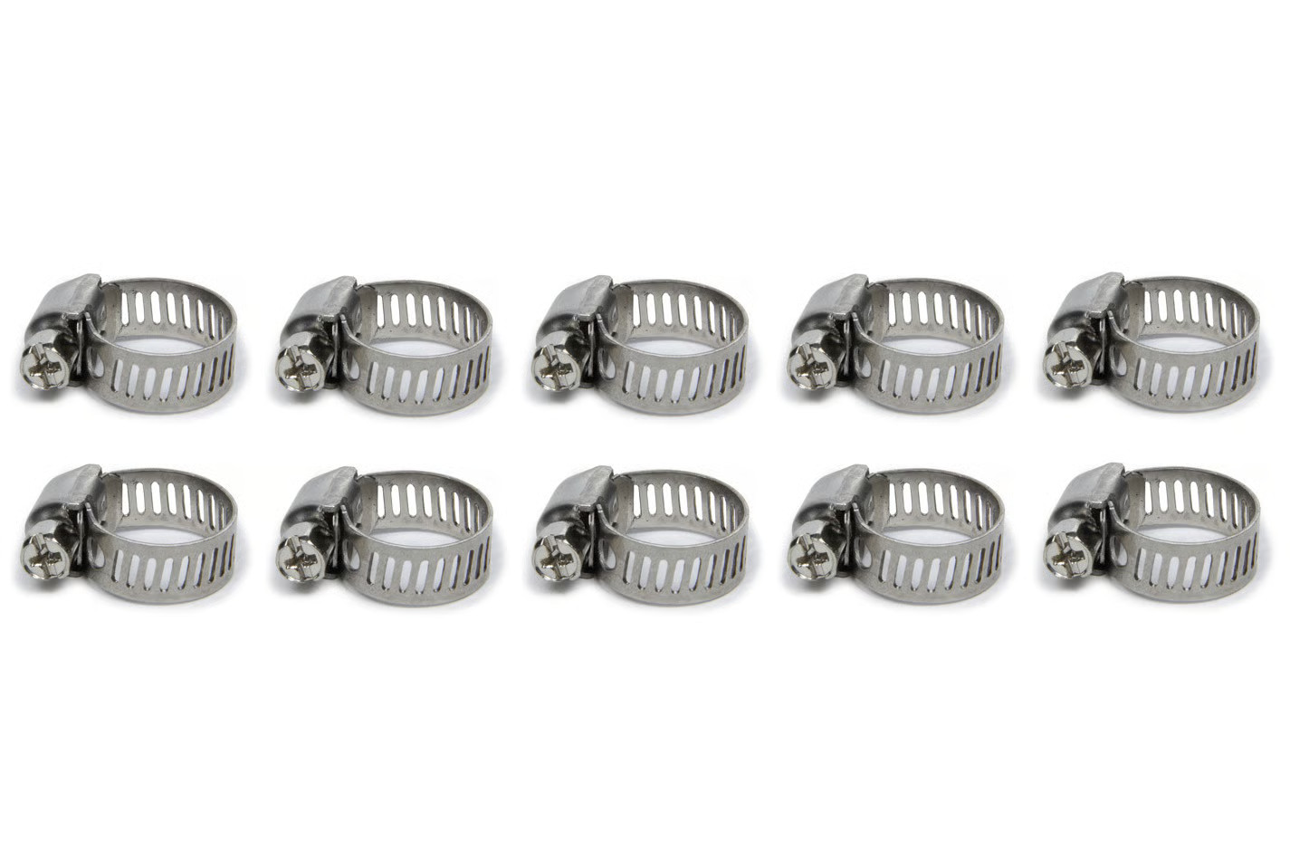 Vibrant 12150 Hose Clamp - Worm Gear - 0.25-0.63 in Hose - Hex - S/S - Set of 10
