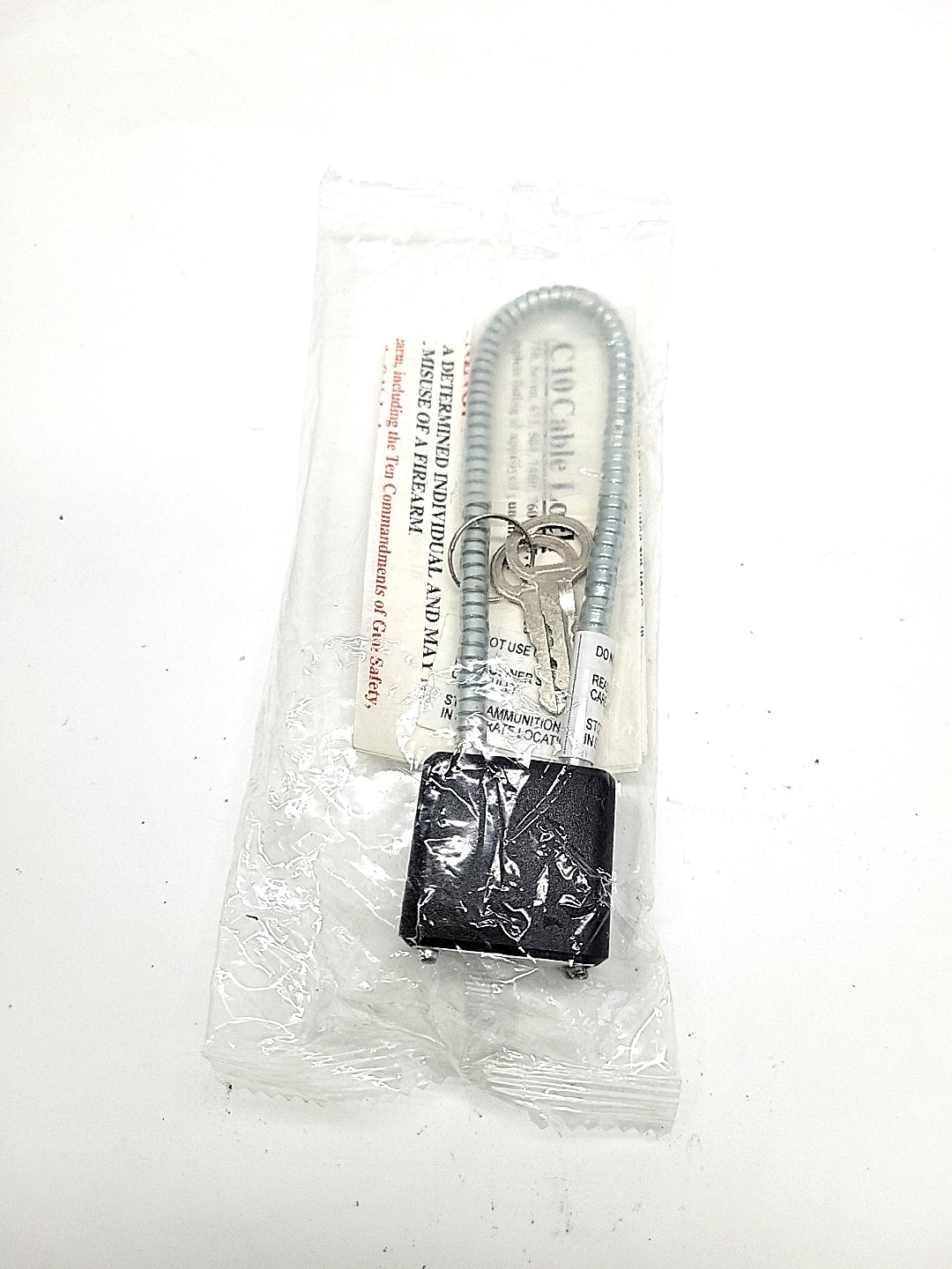 Regal CLC10 Cable Gun Lock Rifle Pistol Keyed Firearm Safety Device 2 Keys