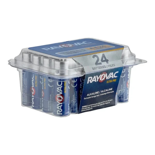 RAYOVAC AA ALKALINE ULTRA PRO BATTERIES 24 PACK 12/2037