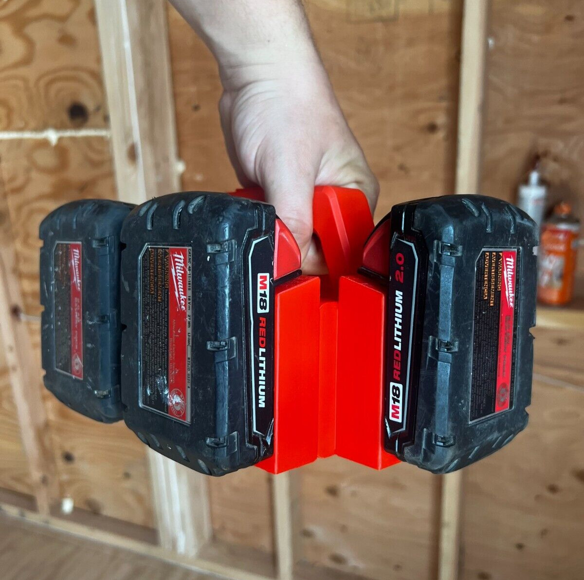 Milwaukee M18 Battery Caddy | Carrying Case | Battery Holder | Holds 6 Batteries