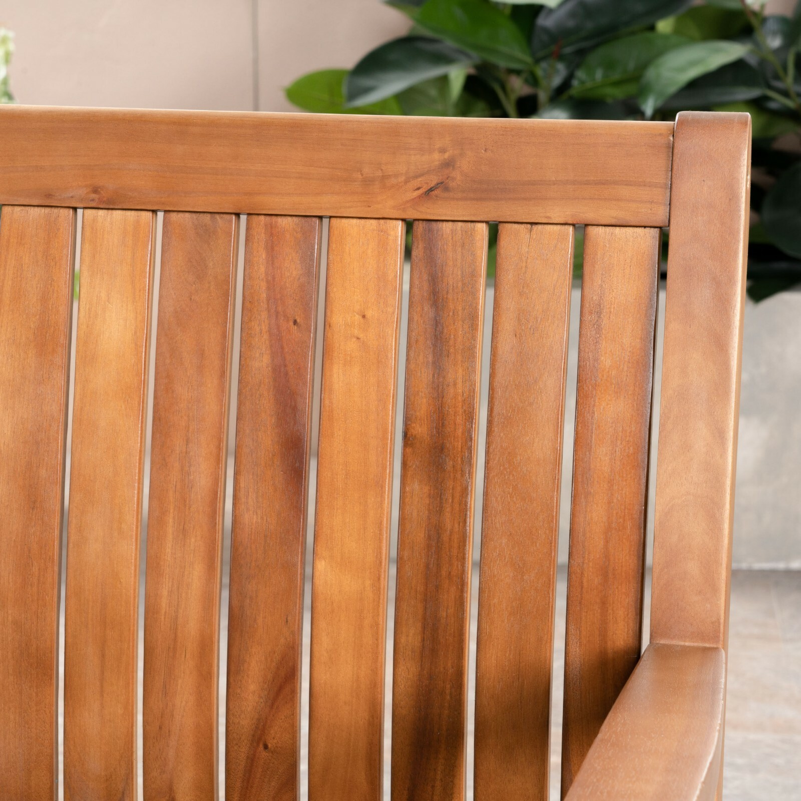 Jerry Outdoor 7 Piece Acacia Dining Set, Teak Finish