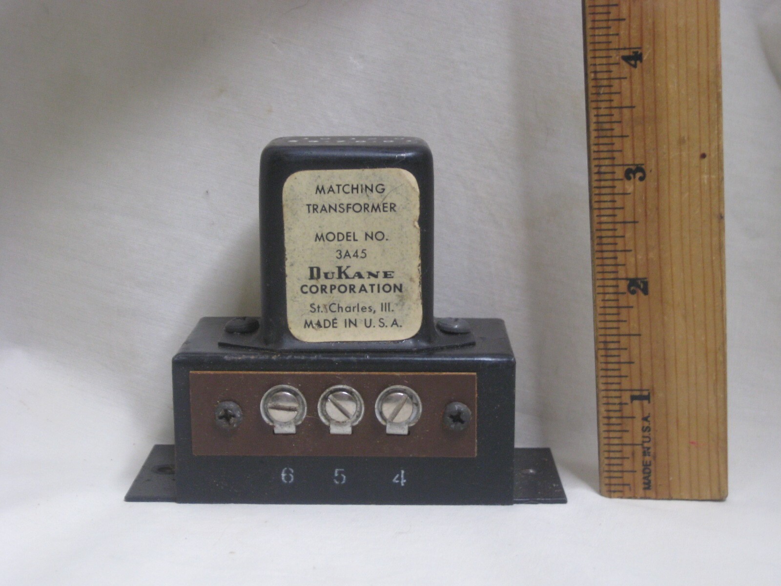vintage DUKANE MATCHING TRANSFORMER MODEL NO. 3A45