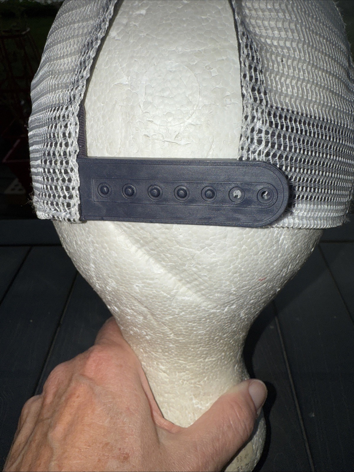 Detroit White Script D on Dark Gray Sparkle Hat Cap Women’s White Mesh SnapBack