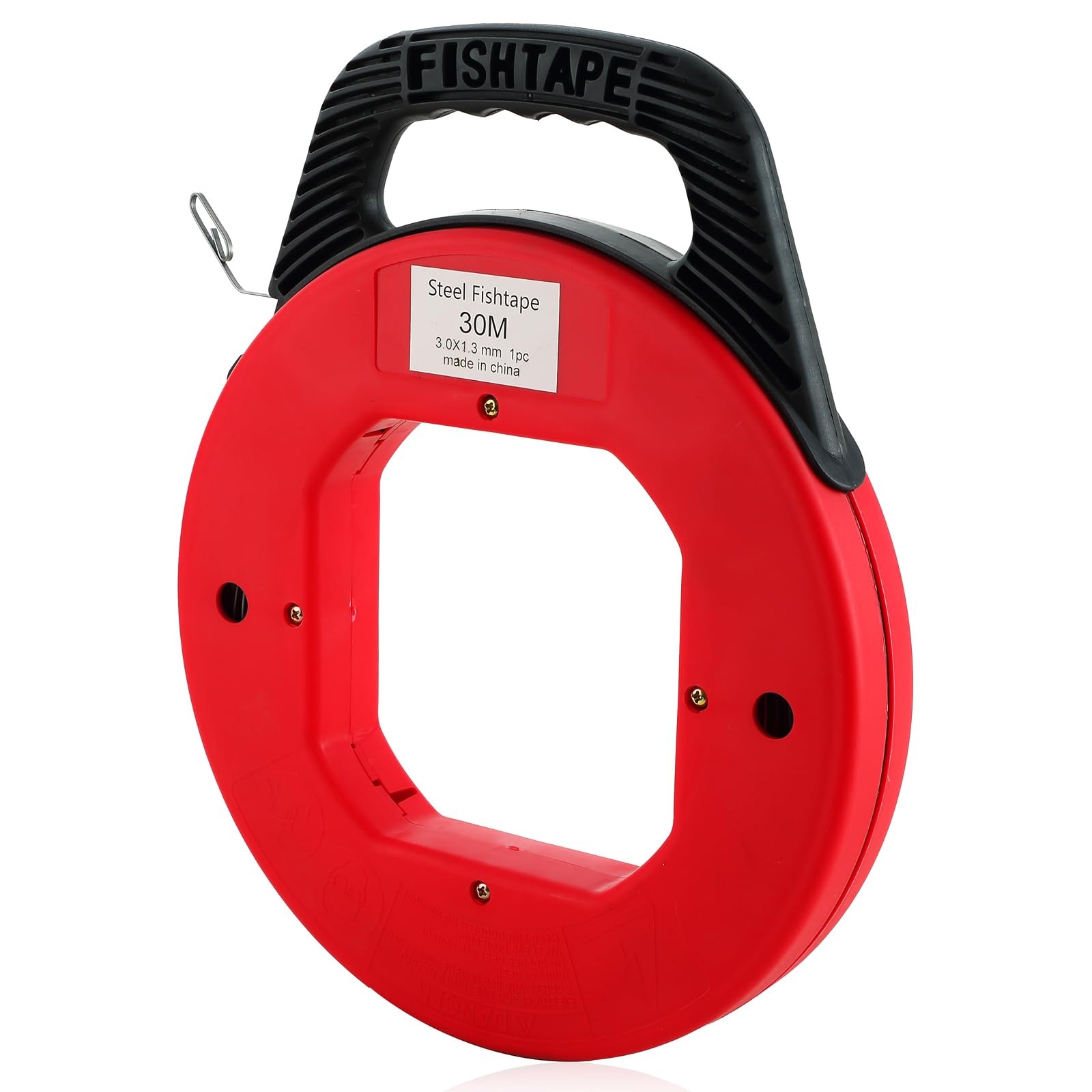 100FT Fish Tape Wire Puller Electrician Reel Heavy Duty NonConductive Cable Pul