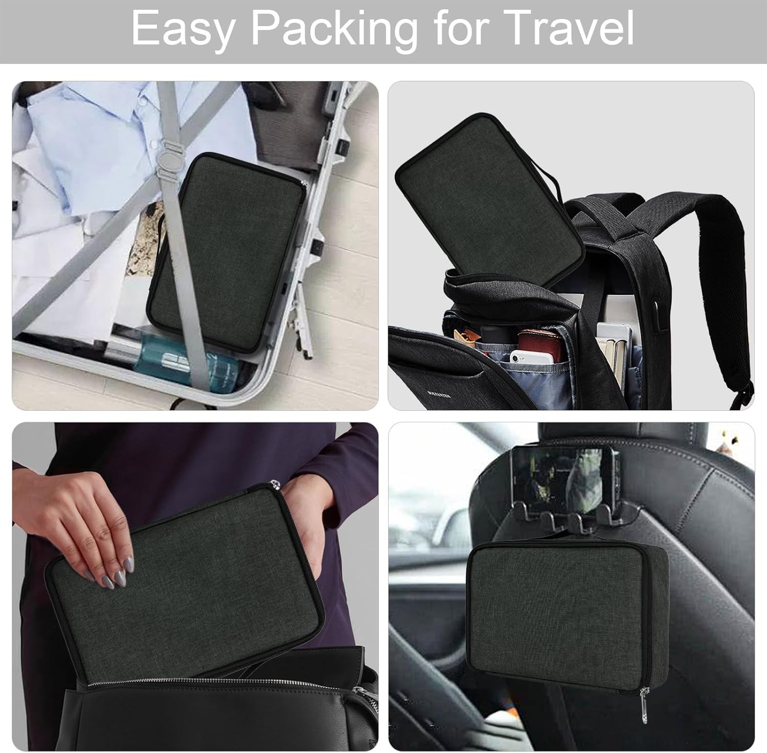 8Pack Sunglasses Organizer Case Adjustable Slot For Multiple Eyeglasses Portable