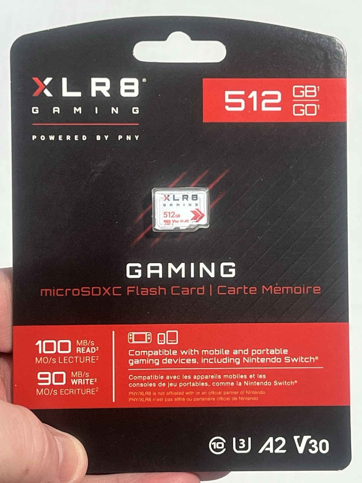 SD MicroSD XC Card 512GB PNY XLR8 Gaming Class 10 BRAND NEW