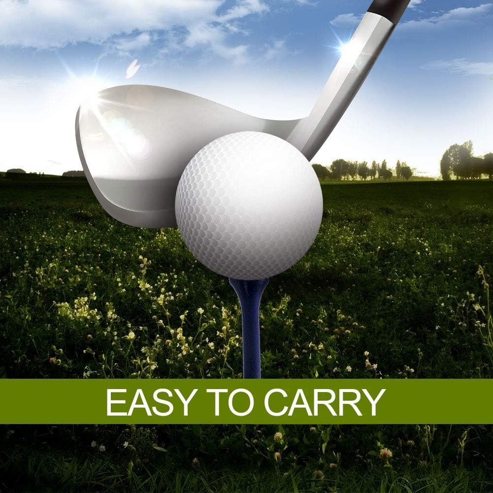 Professional Golf Tees - 100 Count, Multiple Colors, Sizes for Enhanced Accuracy
