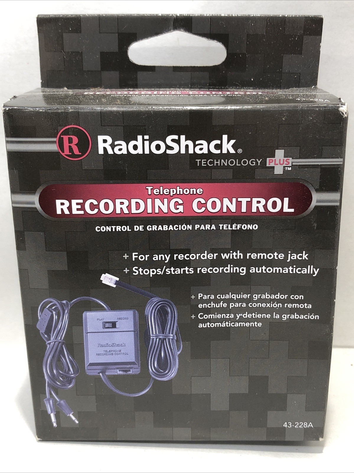 RadioShack Telephone Recording Control 43-228A