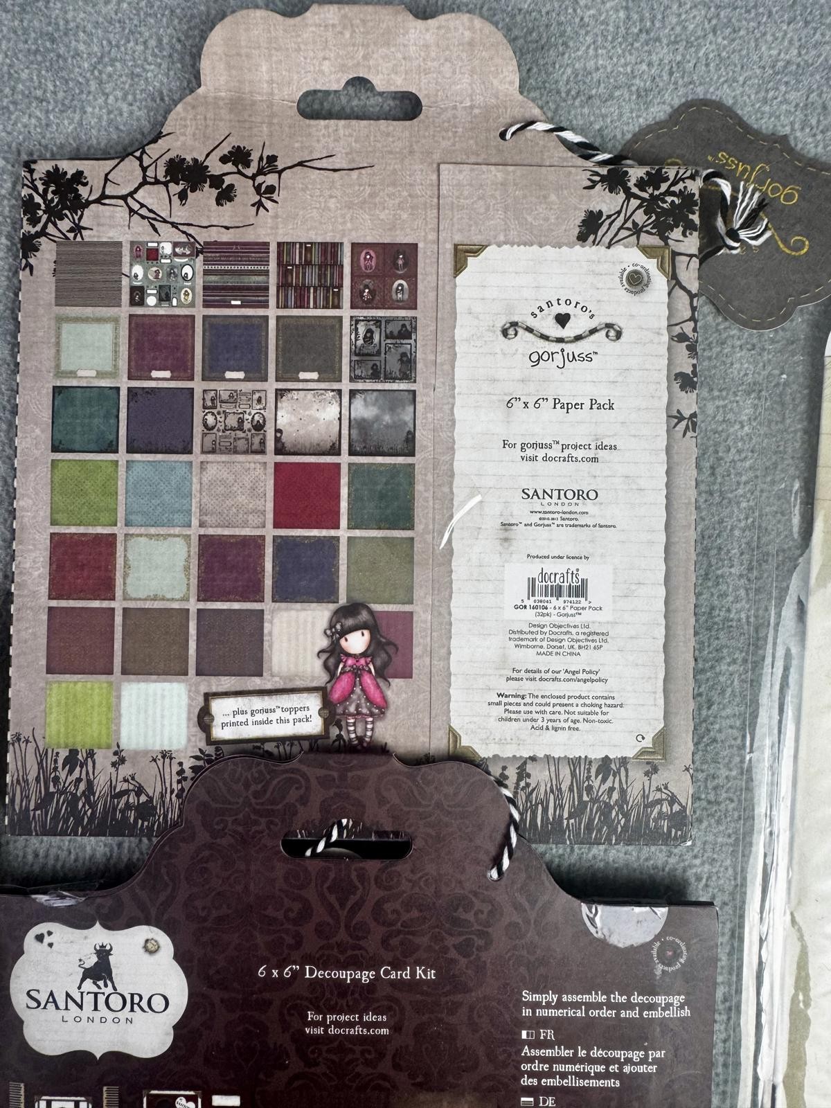 santoro gorjuss paper craft bundle decoupage card kit scrapbook ephemera set