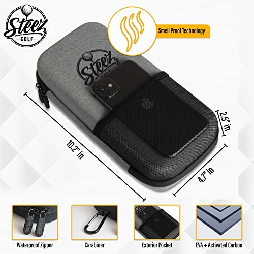 Accessory Case - Golf Bag Organizer. Airtight, Water-Resistant, Protective Grey