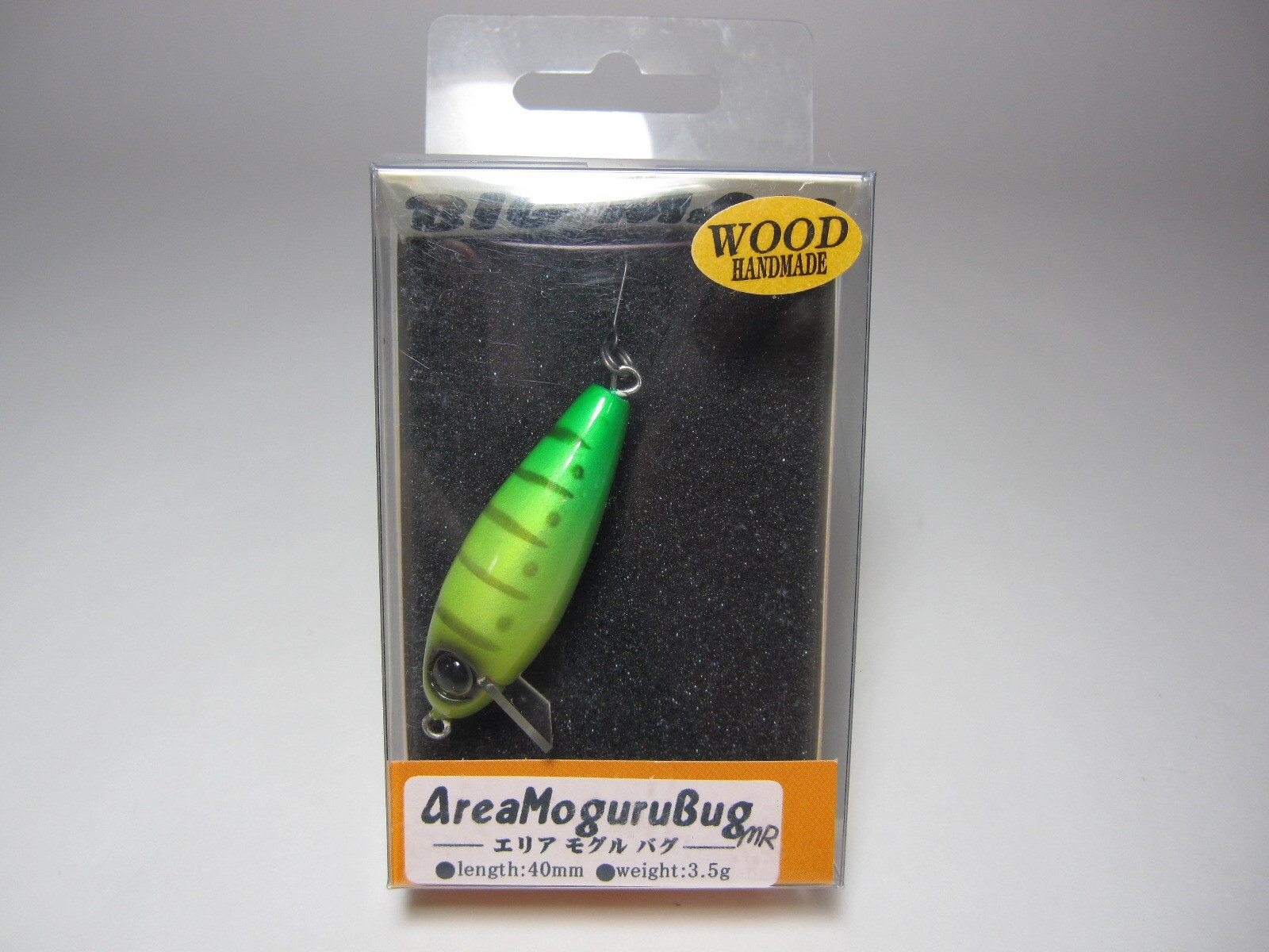 30472) SALE BIG MAN Area Moguru Bug MR Wood Handmade Chart Green