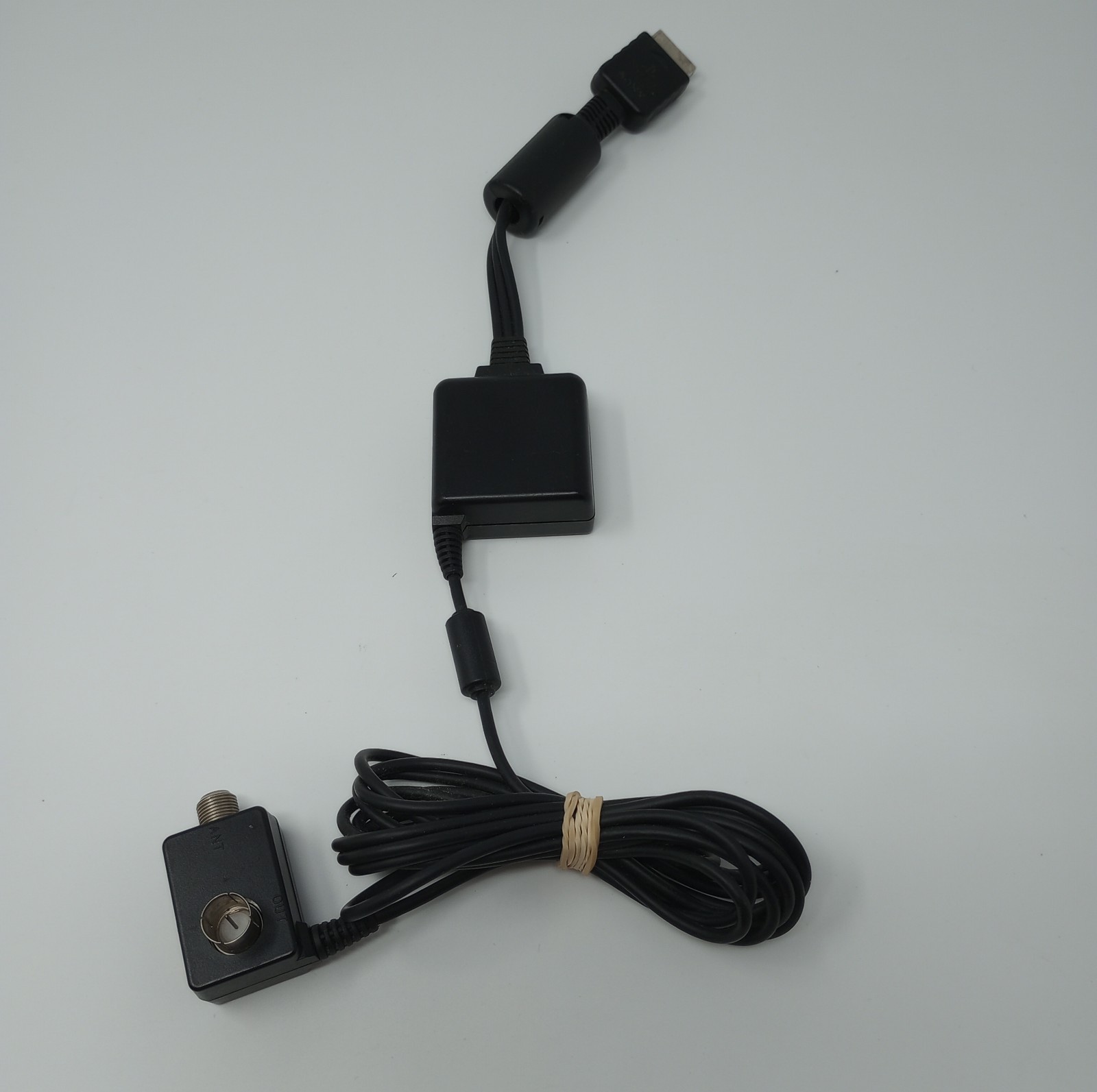 Playstation Accessory Lot (RFU Cable, 3 PS2 Controller Cables, & 2 Memory Cards)