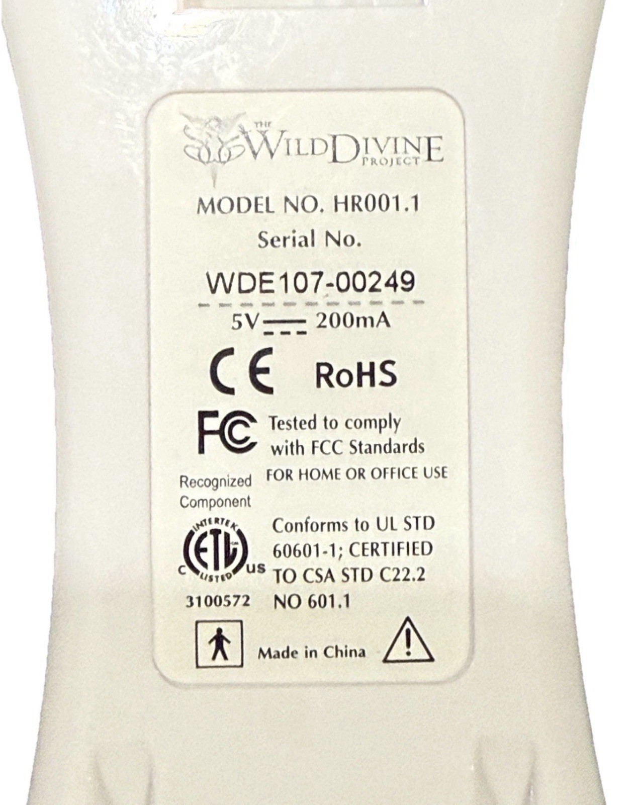 Wild Divine HR001.1 Iom Biofeedback Sensor - Excellent Condition